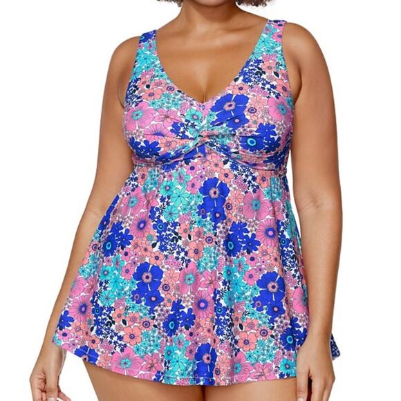 Raisins Curve Lucia Tummy Control Swim dress multicolor - 22W - Picture 1 of 14